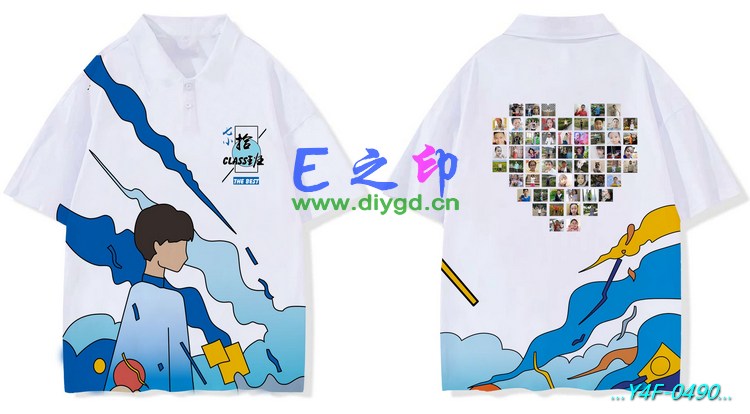 E之印班服,翻领班服,翻领全身印,班服效果图,班服图案