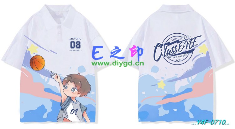 E之印班服,翻领班服,全身印POLO,班服效果图,班服图案